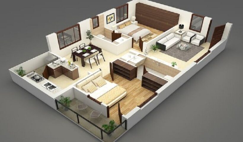 Unbelievable 4 Layout Ideas of 2BHK Homes