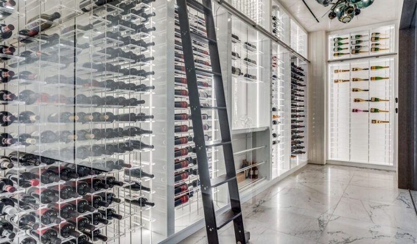 Commercial glass wine display